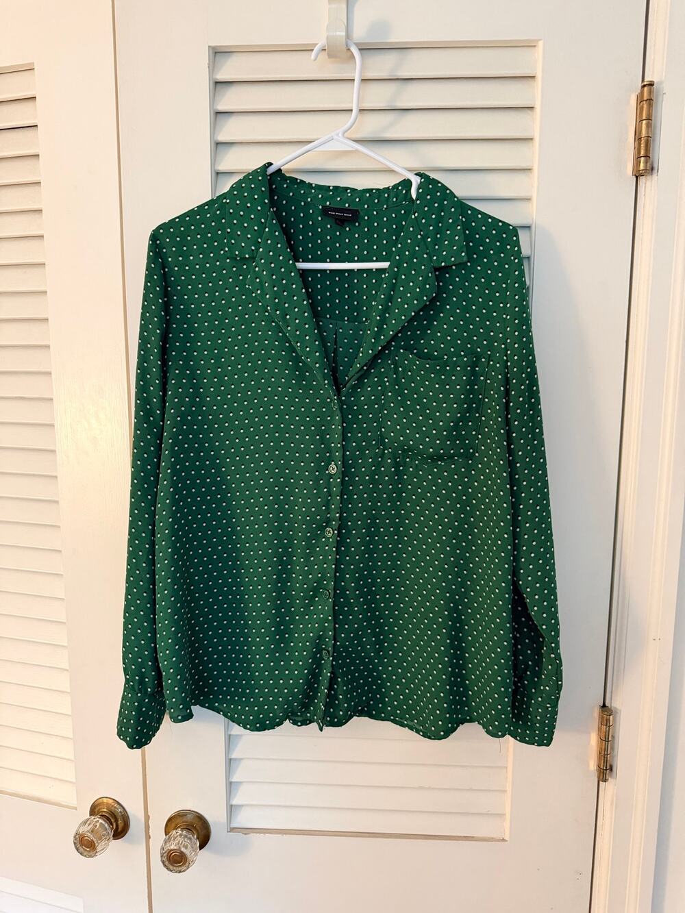Who What Wear deep green long sleeve blouse. XL